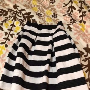 Black and White Stripe Poof Skirt